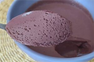 Mousse de chocolate caseiro de liquidificador simples e fácil é só bater os ingredientes e gelar